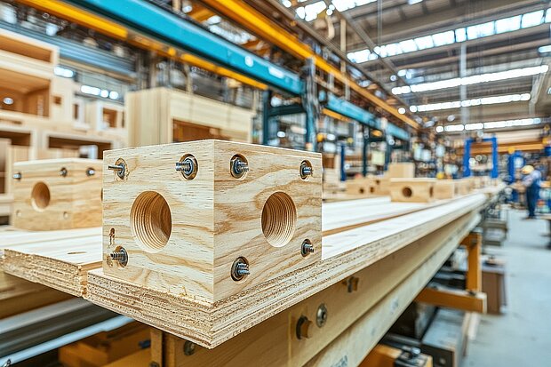 Serieller Holzbau im Werk